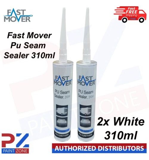 2X FAST MOVER PU SEAM SELAER WHITE (310ML) CAR BODY Adhesive & Sealant